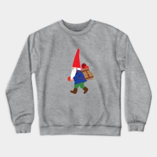 Gnome with a backpack of berries Crewneck Sweatshirt